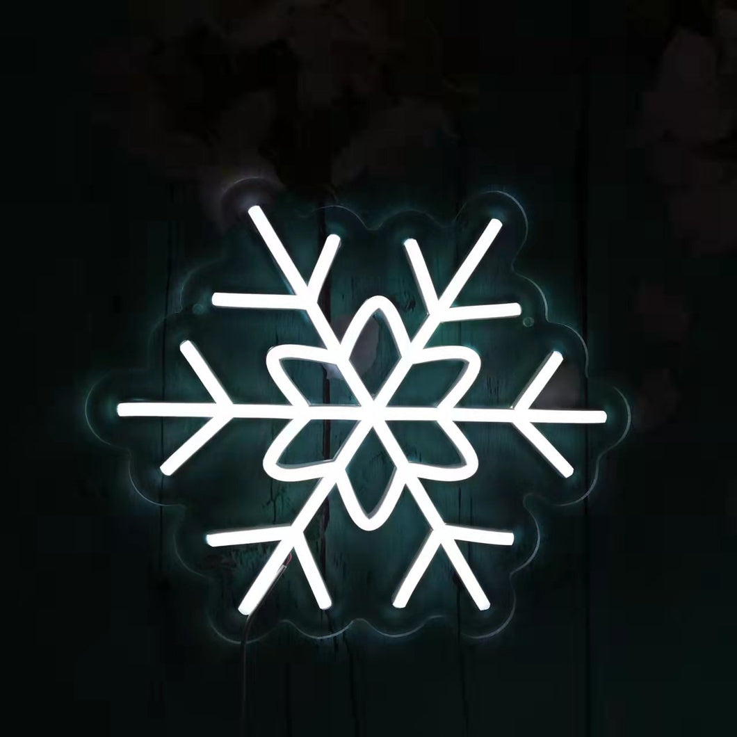 White Snow Neon Sign