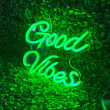 Load image into Gallery viewer, Good Vibes LED Neon Sign
