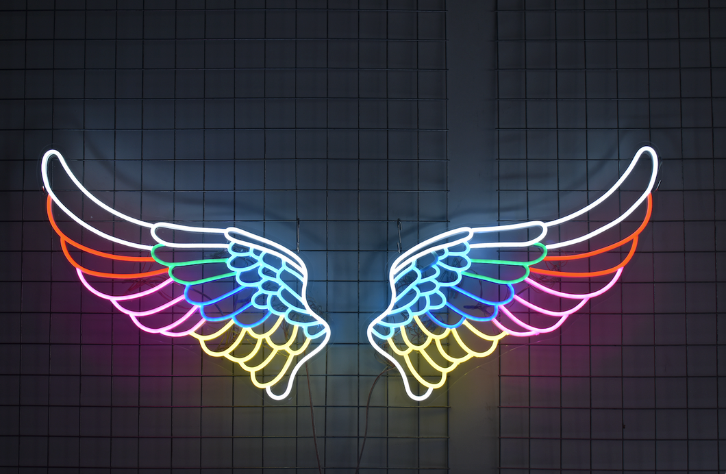 Neon Signs Angel Wings-W3